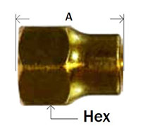 Long Forged Nut 45deg Flare Diagram